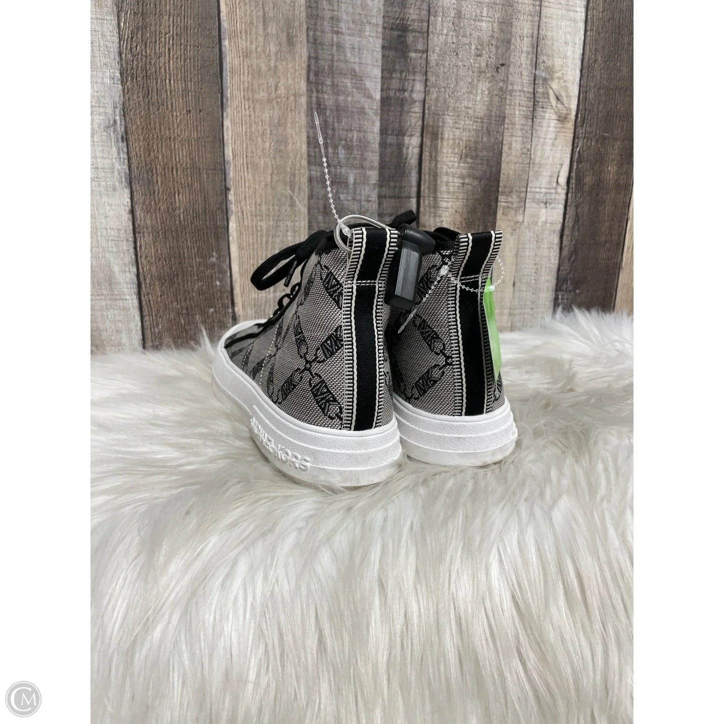 Boots Designer By Michael Kors In Black & Grey, Size: 8