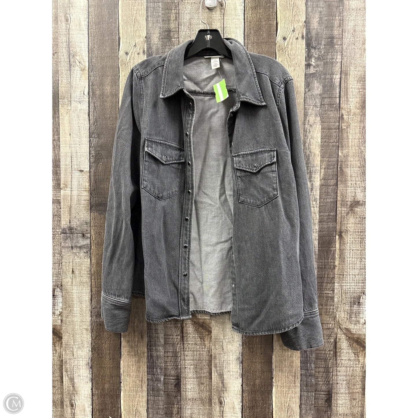 Top Long Sleeve By H&m In Grey, Size: M