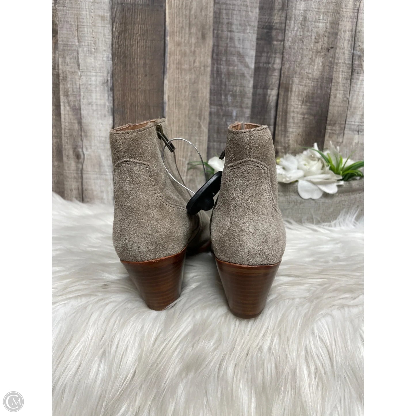 Boots Ankle Heels By Madewell In Taupe, Size: 6.5