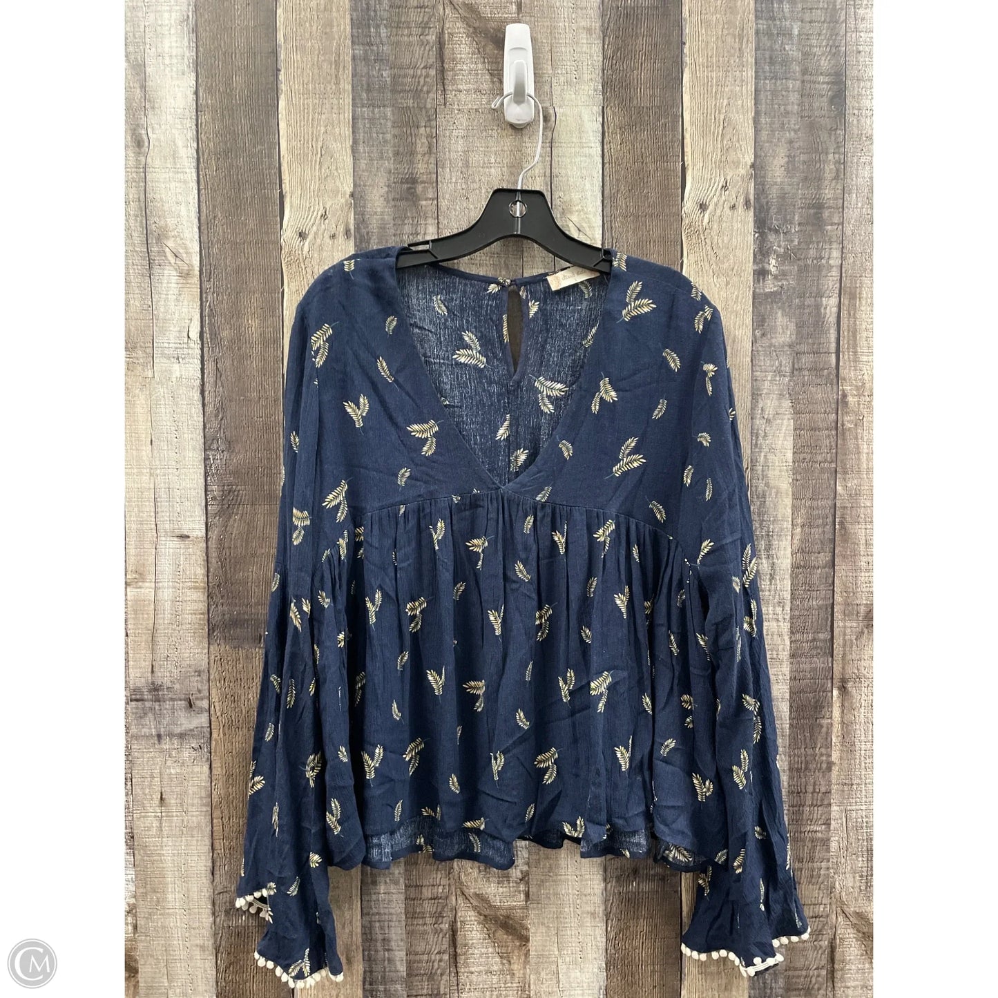 Top Long Sleeve By Altard State In Navy, Size: L