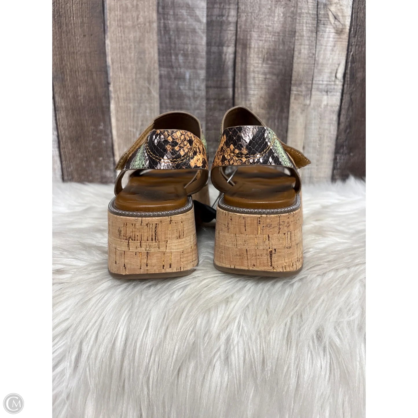 Sandals Heels Platform By Franco Sarto In Snakeskin Print, Size: 7