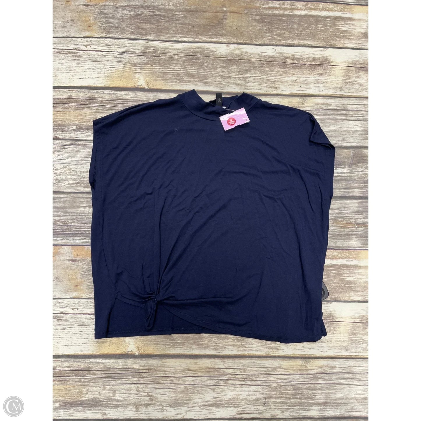 Top Short Sleeve By Eileen Fisher In Navy, Size: Xs