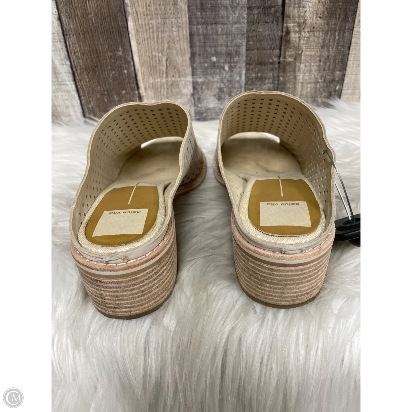 Sandals Heels Block By Dolce Vita In Tan, Size: 7.5