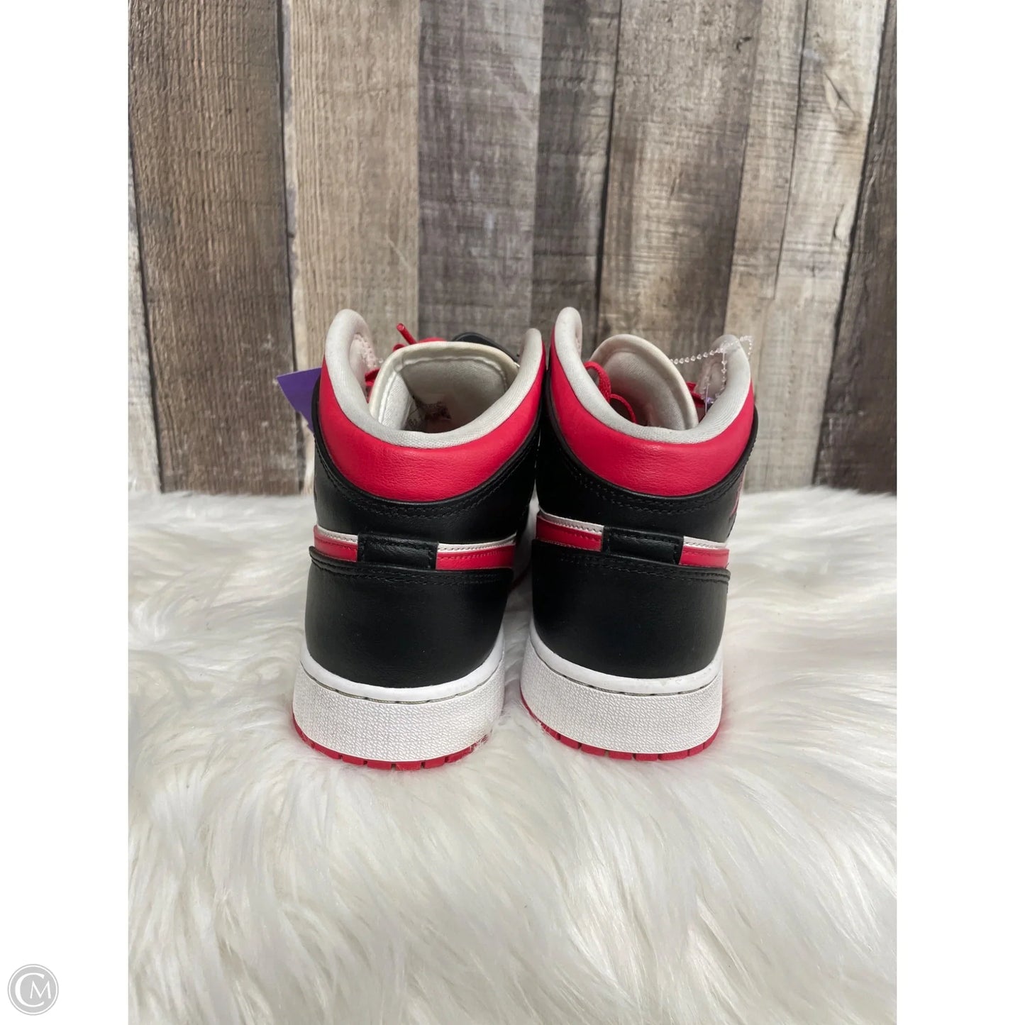 Shoes Luxury Designer By Jordan In Black & Red, Size: 8.5