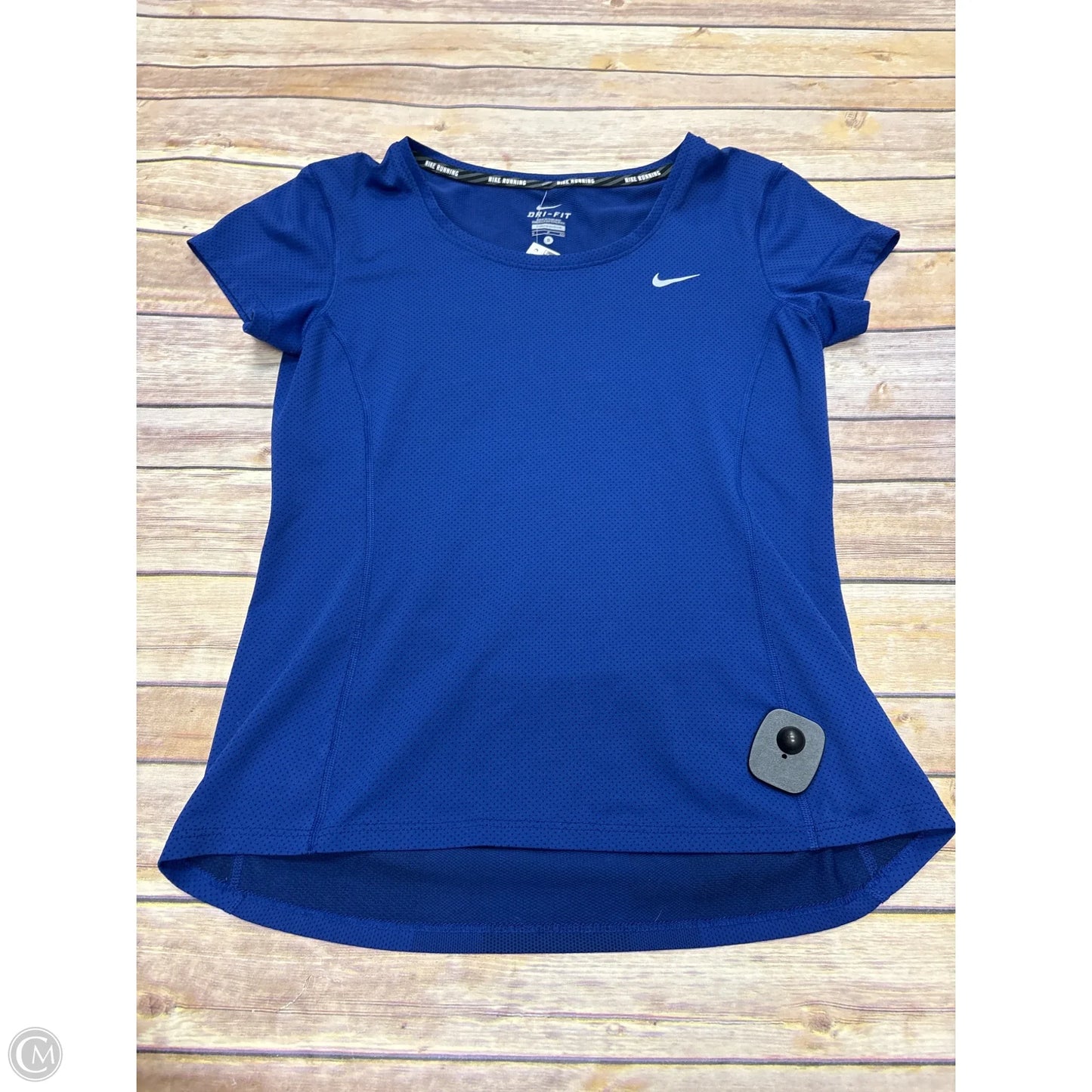 Athletic Top Short Sleeve By Nike In Blue, Size: S