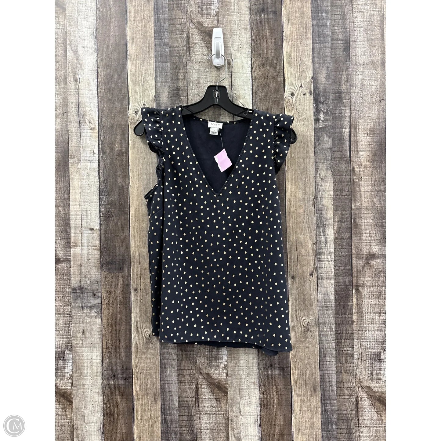 Top Sleeveless By J. Crew In Polkadot Pattern, Size: 8