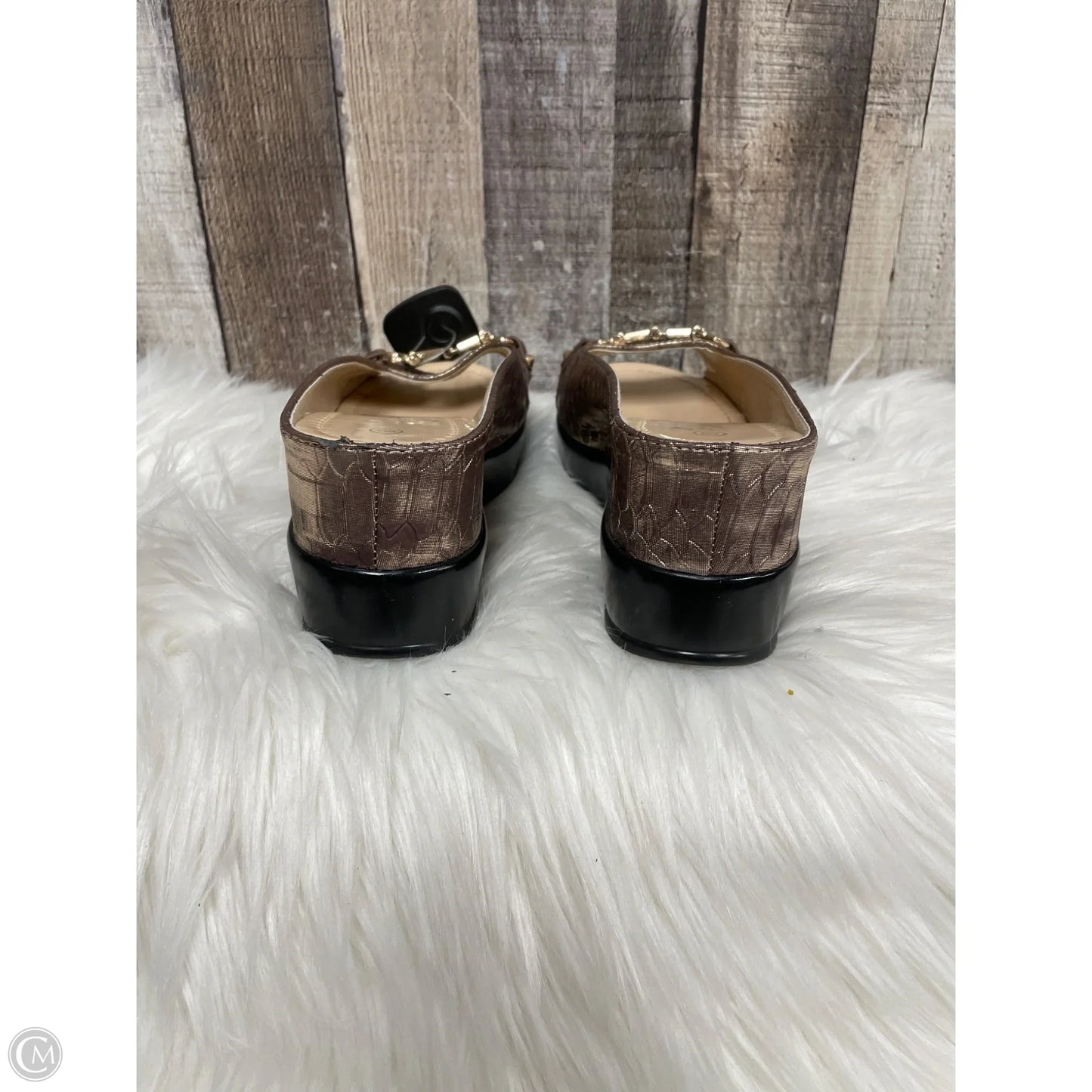 Sandals Heels Platform By Cme In Bronze, Size: 8