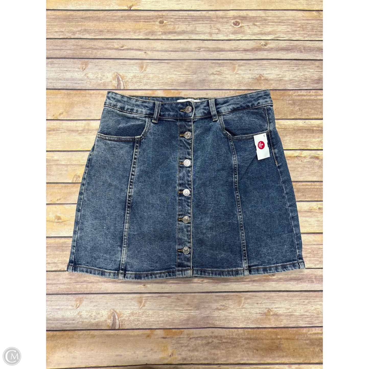 Skirt Mini & Short By Mng In Blue Denim, Size: M