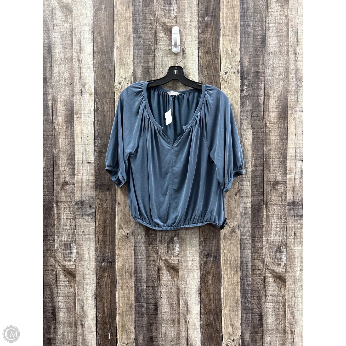 Top 3/4 Sleeve By Lucky Brand In Blue, Size: S