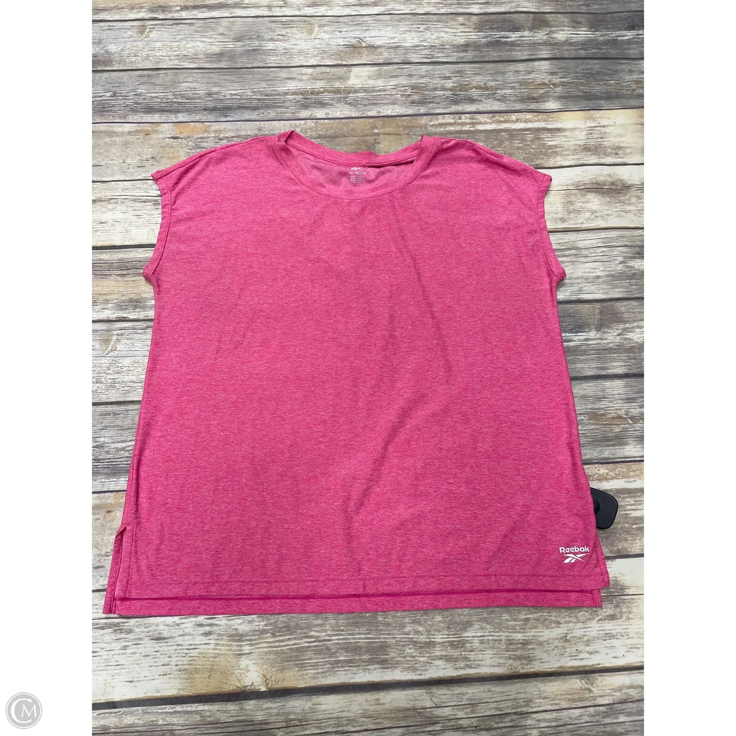 Athletic Top Short Sleeve By Reebok In Pink, Size: Xl