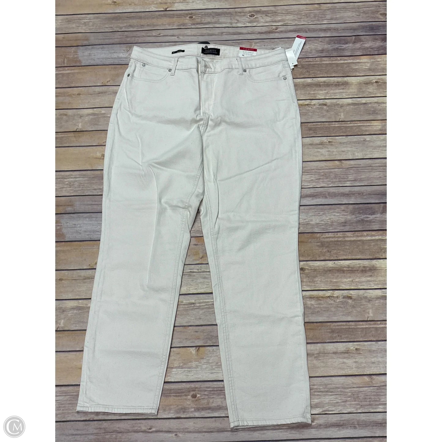 Jeans Skinny By Talbots In Tan Denim, Size: 16
