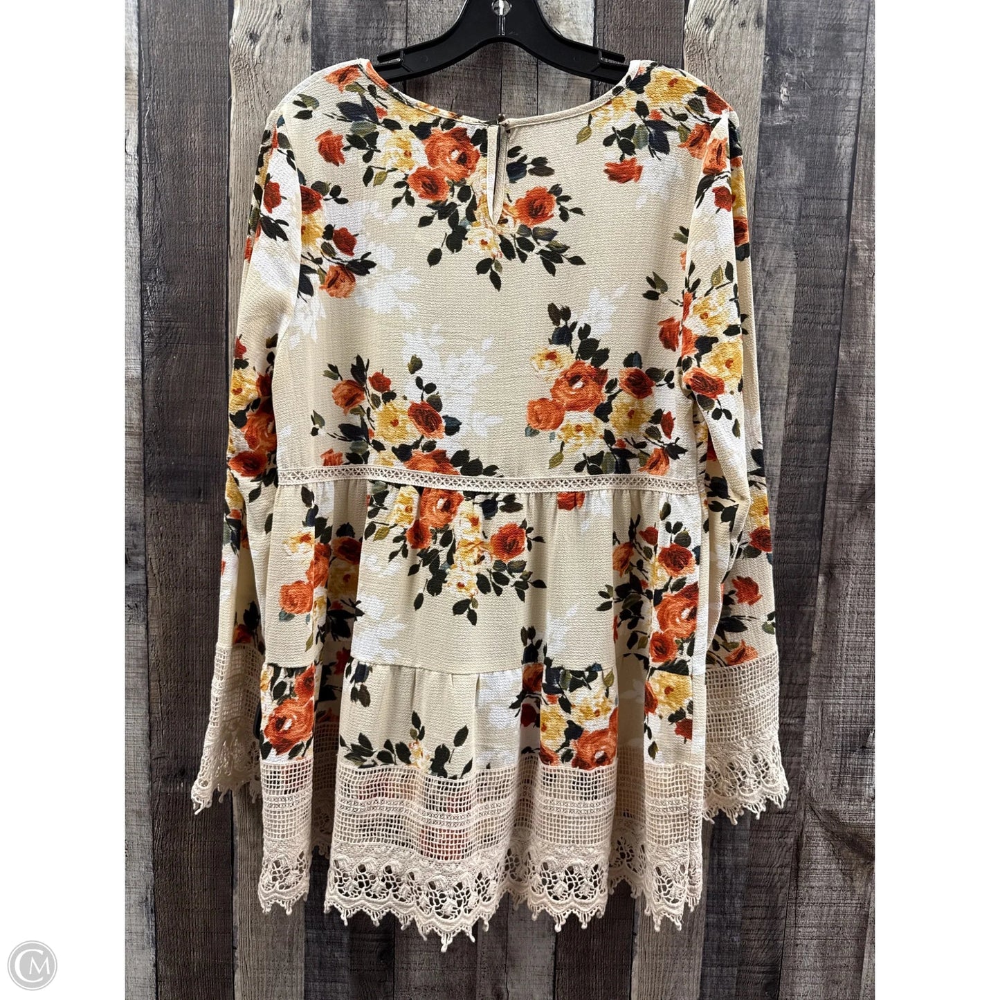 Top Long Sleeve By Entro In Floral Print, Size: M