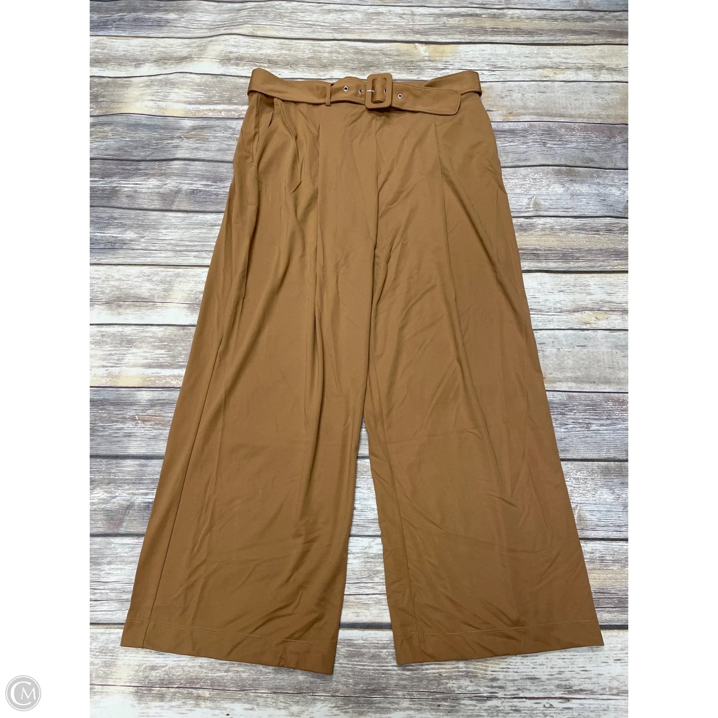 Pants Wide Leg By Calvin Klein In Brown, Size: L