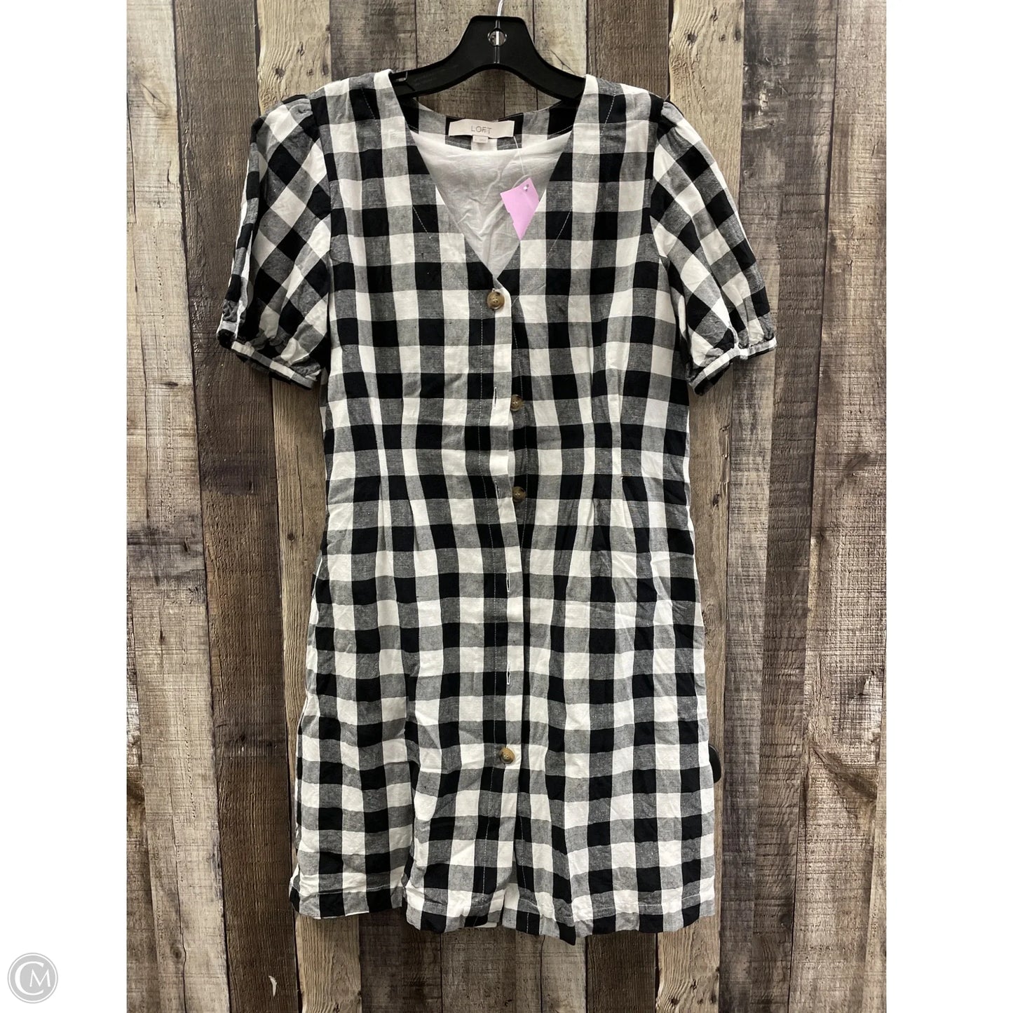Dress Casual Midi By Loft In Black, Size: 4