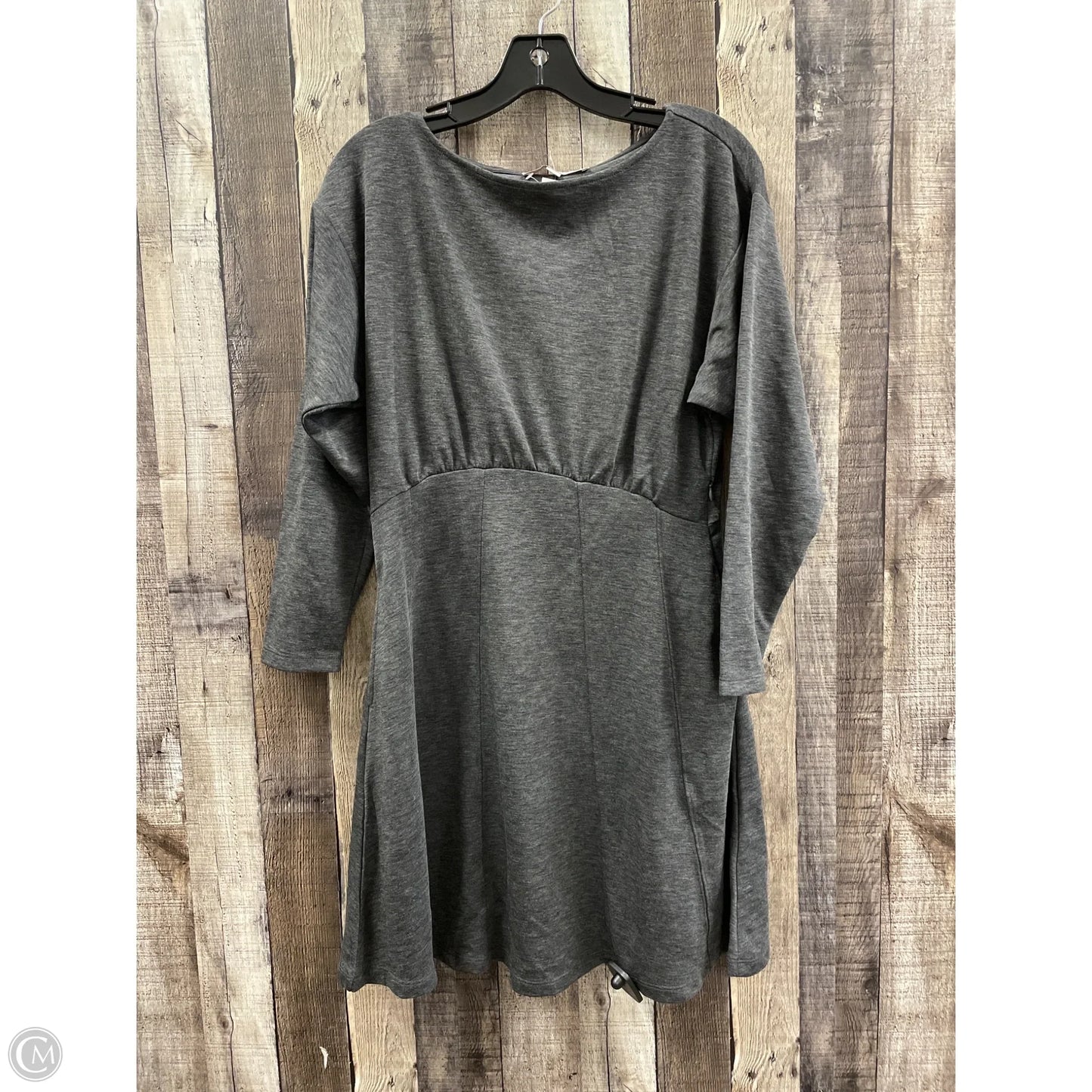 Dress Casual Midi By Loft In Grey, Size: M