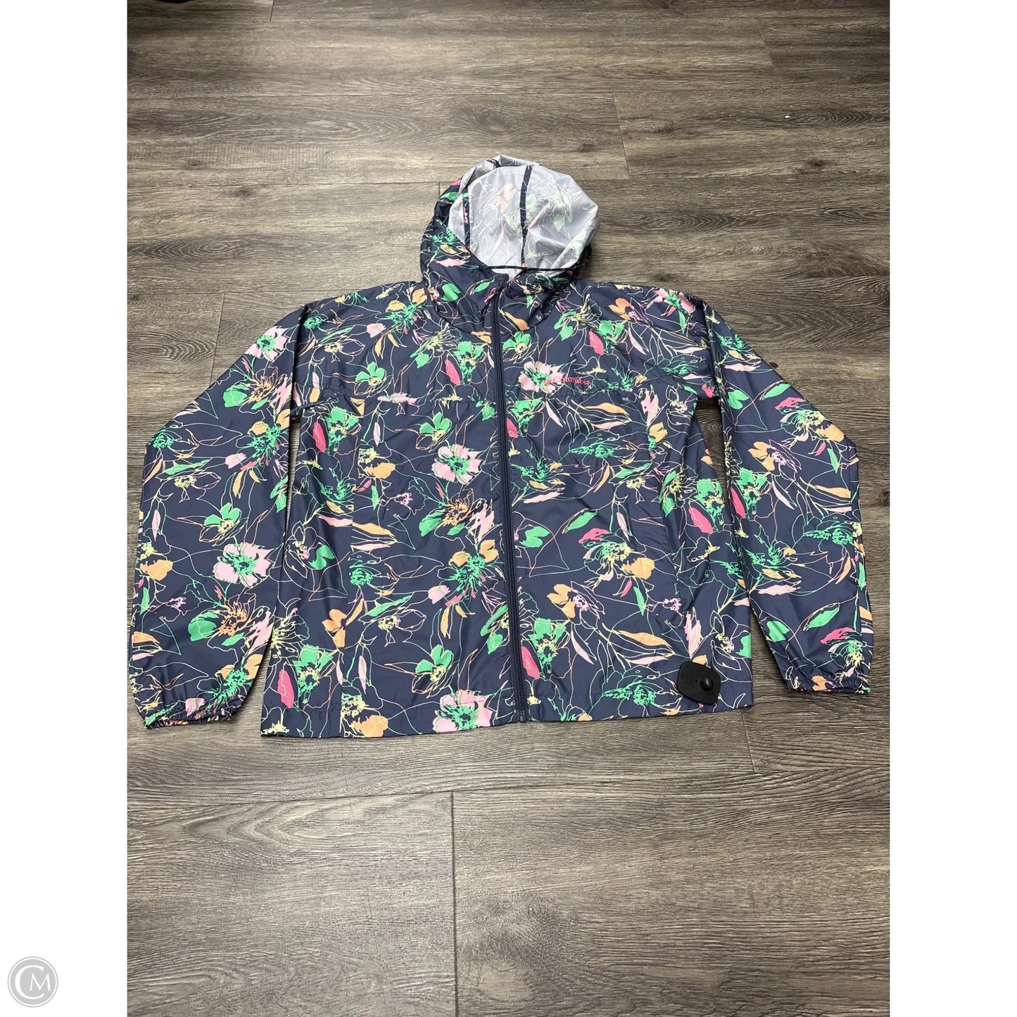 Jacket Windbreaker By Columbia In Floral Print, Size: M