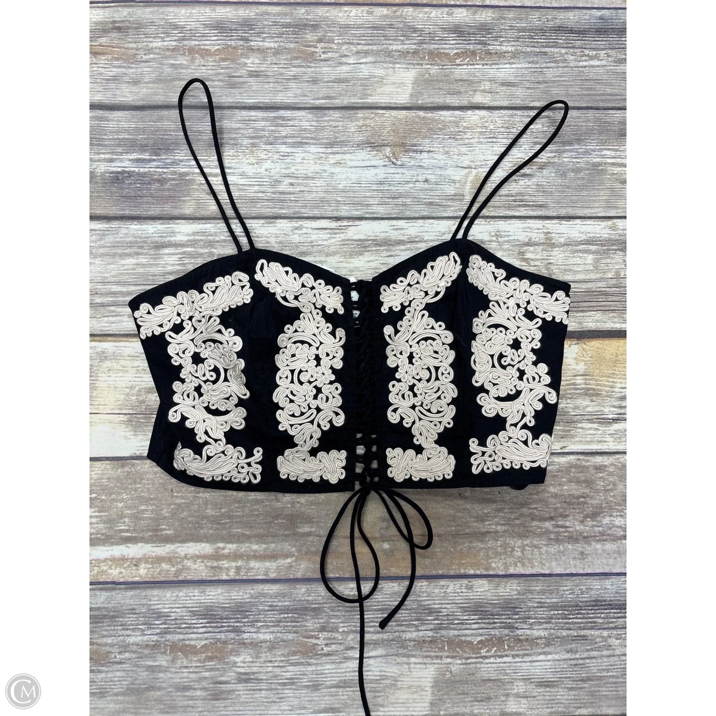Top Sleeveless By H&m In Black, Size: M