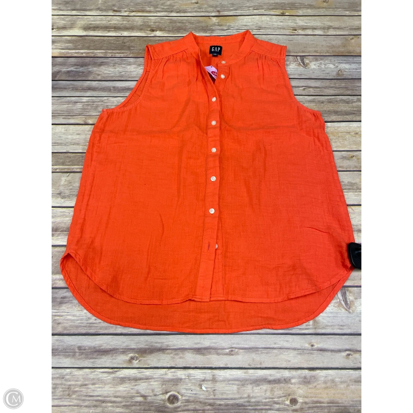 Top Sleeveless By Gap In Orange, Size: S