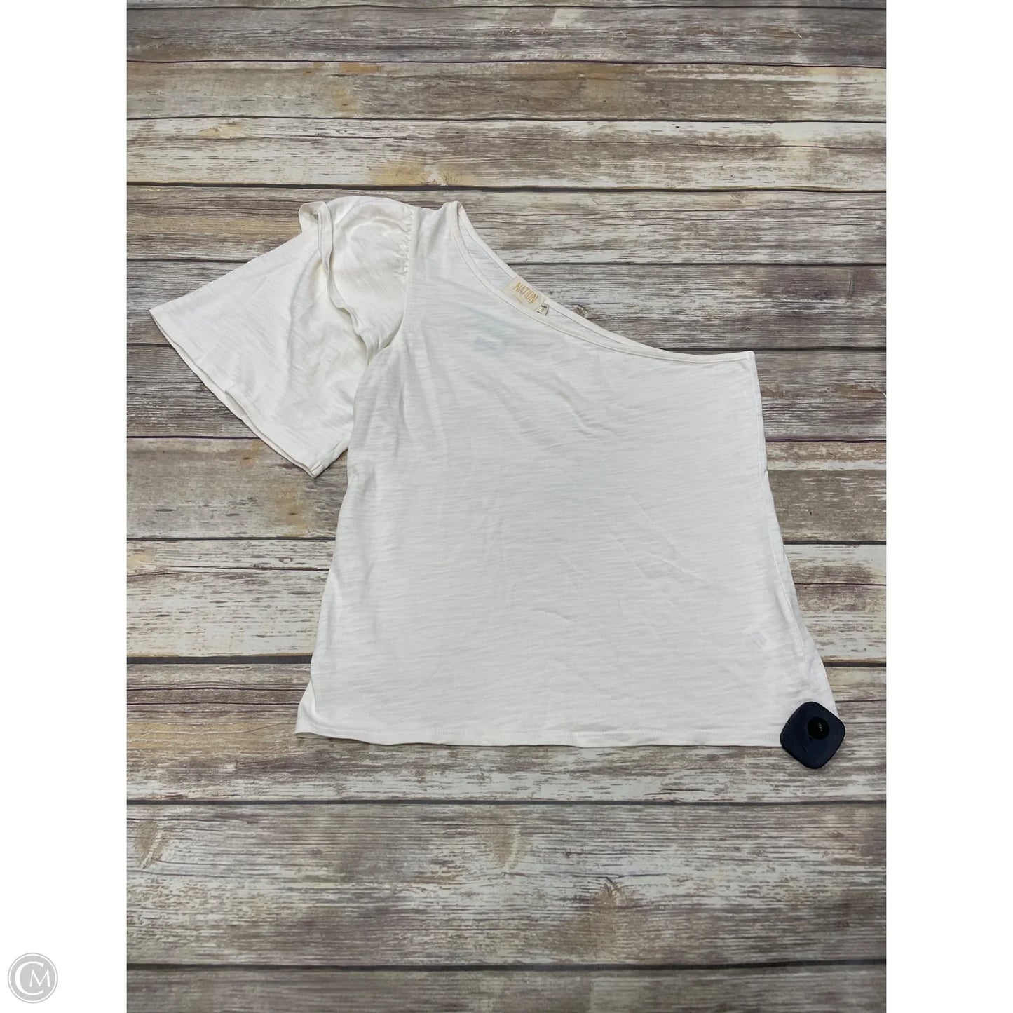 Top Short Sleeve By Nation Ltd In Cream, Size: S