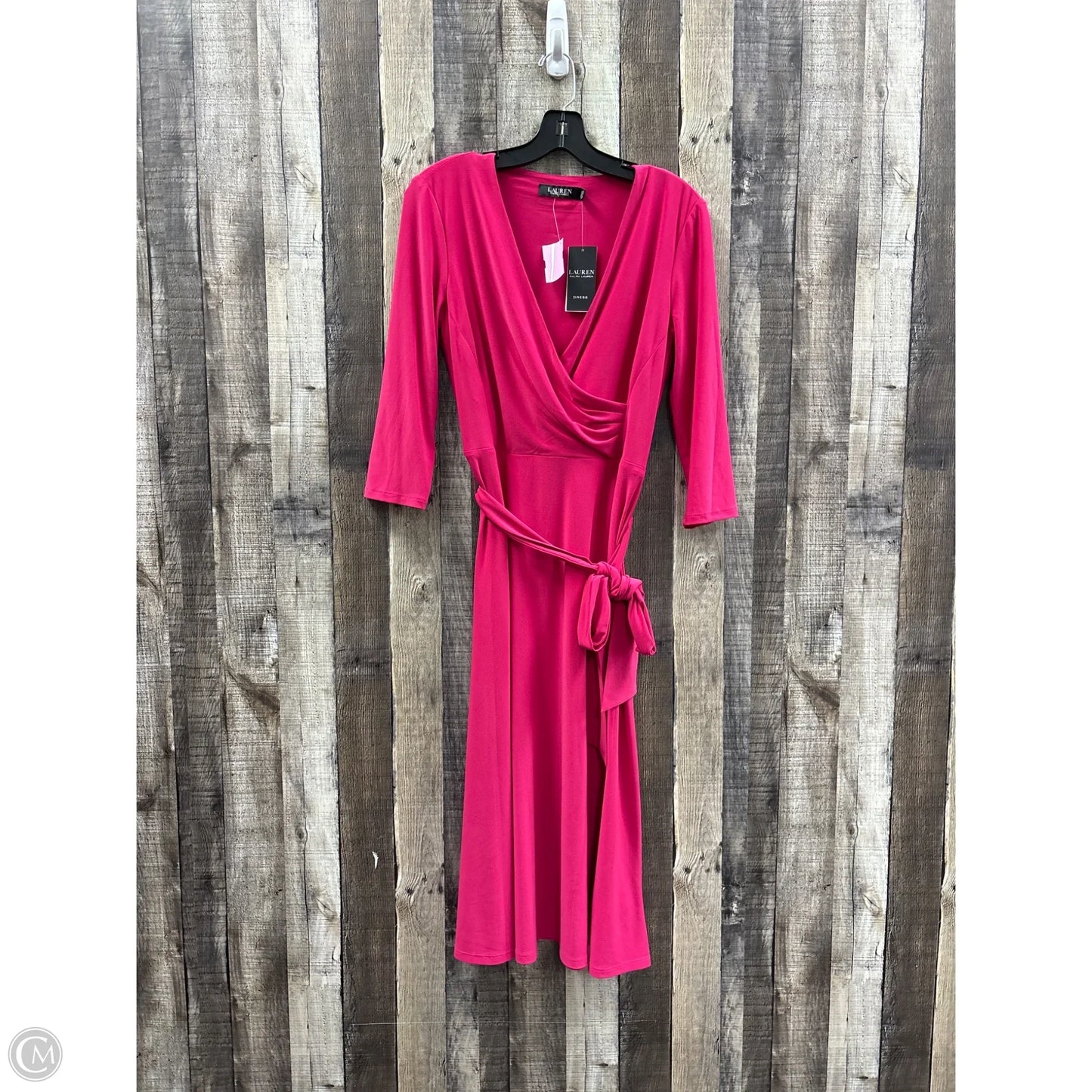 Dress Casual Midi By Lauren By Ralph Lauren In Pink, Size: S