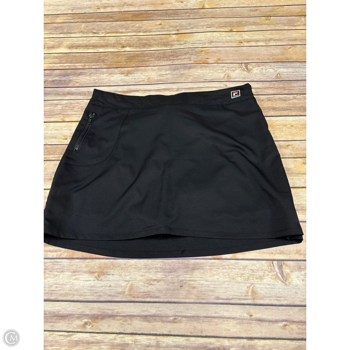 Athletic Skort By Fila In Black, Size: L