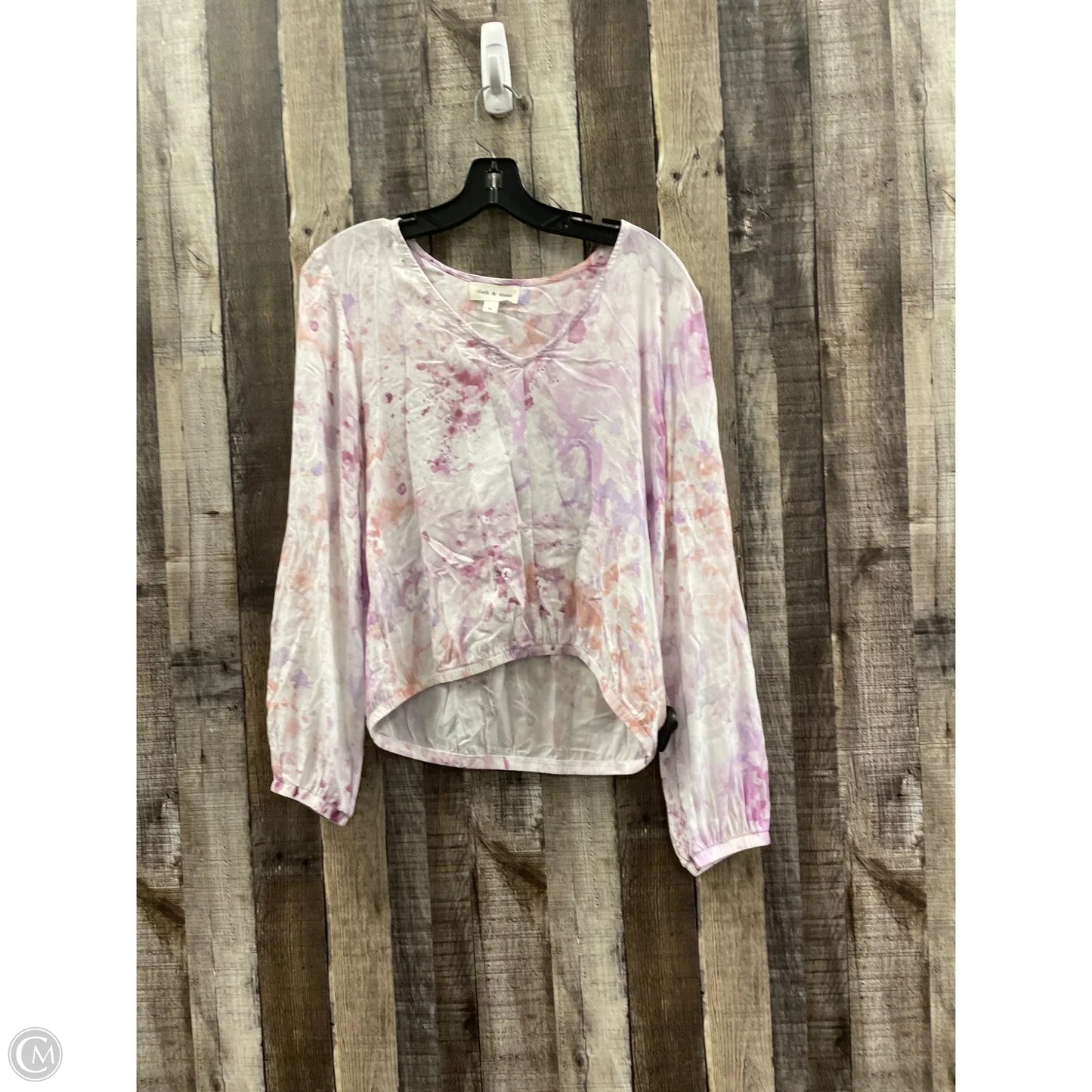 Top Long Sleeve By Cloth & Stone In Purple, Size: M