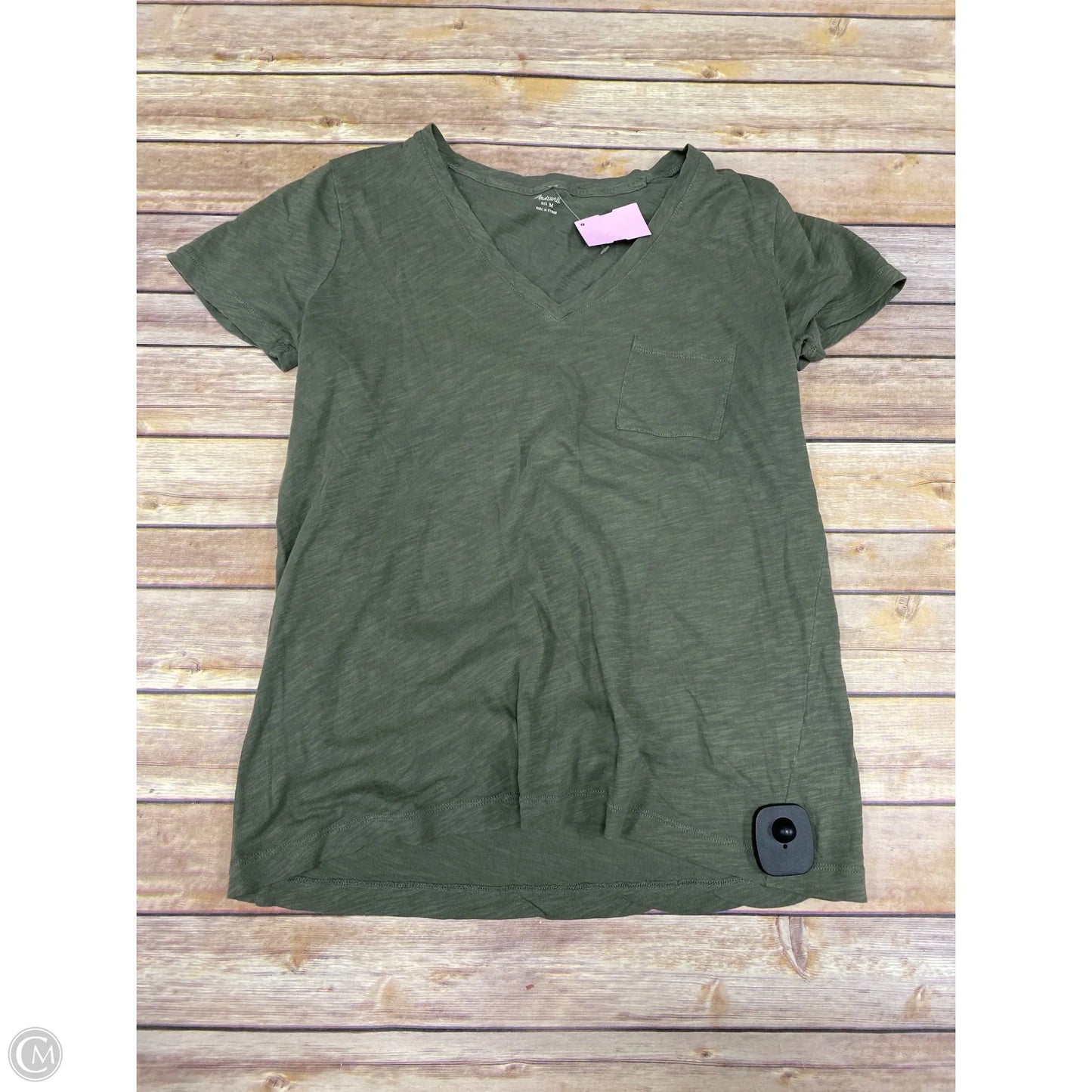 Top Short Sleeve By Madewell In Green, Size: M