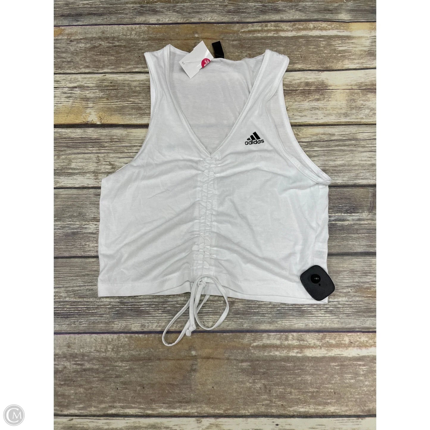 Athletic Tank Top By Adidas In White, Size: M