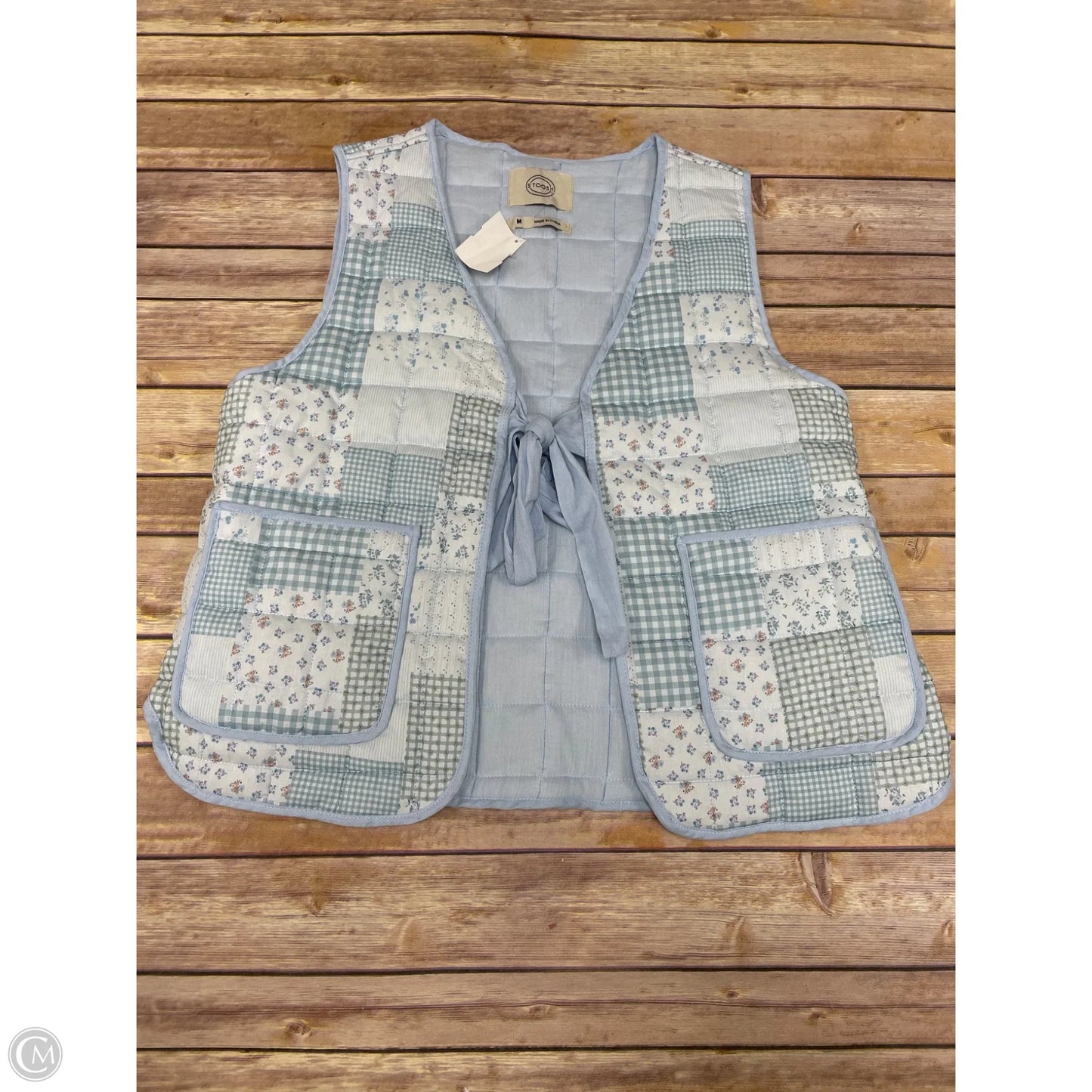 Vest Puffer & Quilted By Stoosh In Blue, Size: M