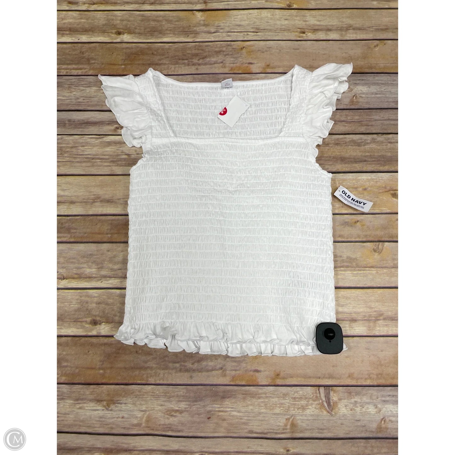 Top Short Sleeve By Old Navy In White, Size: S