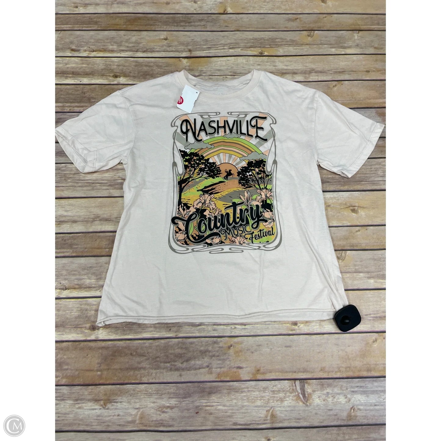 Top Short Sleeve By Awake In Peach, Size: S