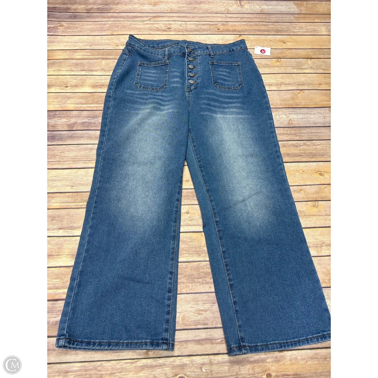 Jeans Straight By Shein In Blue Denim, Size: 20