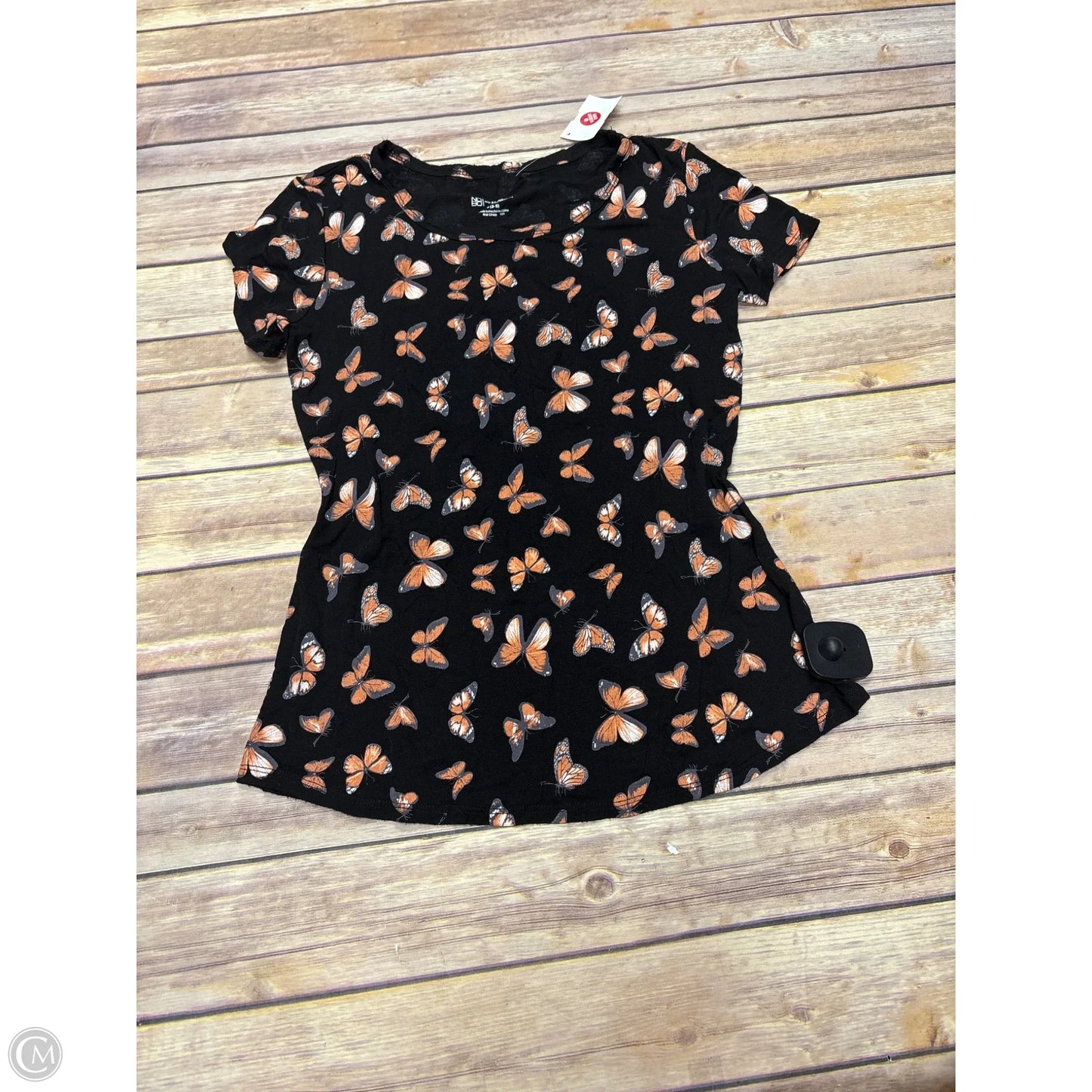 Top Short Sleeve Basic By No Boundaries In Black, Size: S