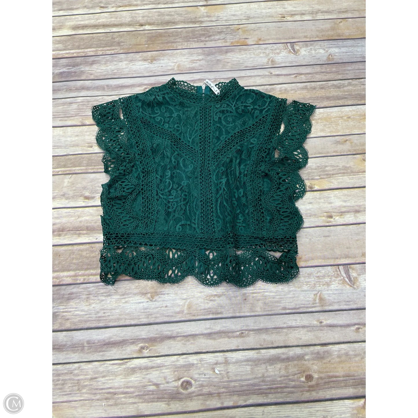 Top Short Sleeve By Cme In Green, Size: M