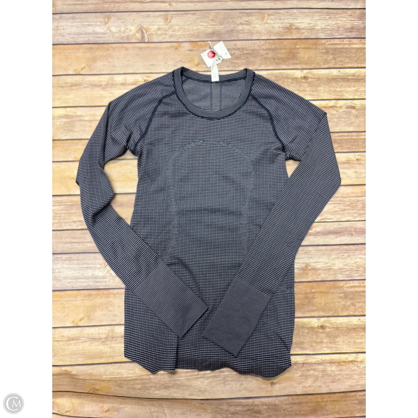 Athletic Top Long Sleeve Collar By Lululemon In Blue, Size: 6