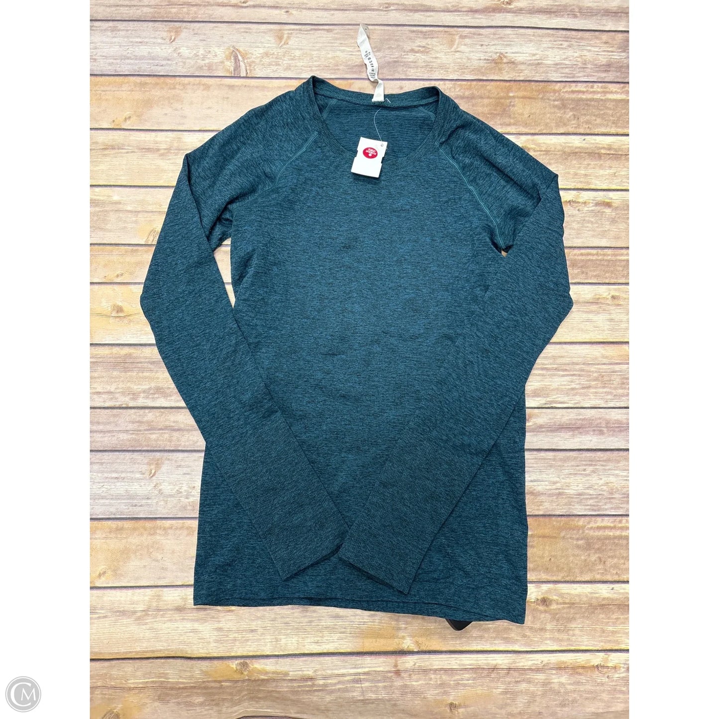 Athletic Top Long Sleeve Collar By Lululemon In Blue, Size: 6