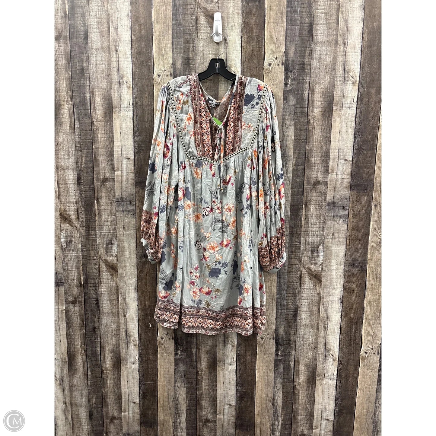 Dress Casual Midi By Angie In Blue, Size: 1x