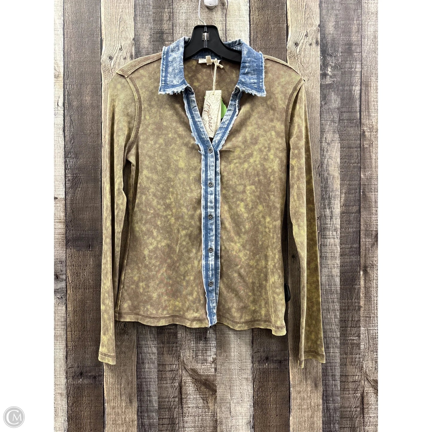 Top Long Sleeve By Mystree In Brown, Size: S