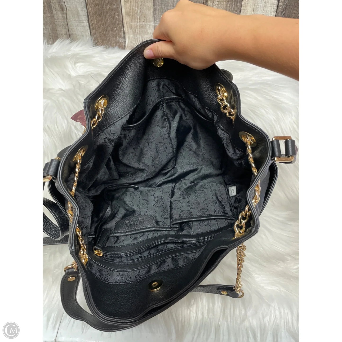 Handbag Leather By Michael By Michael Kors, Size: Medium