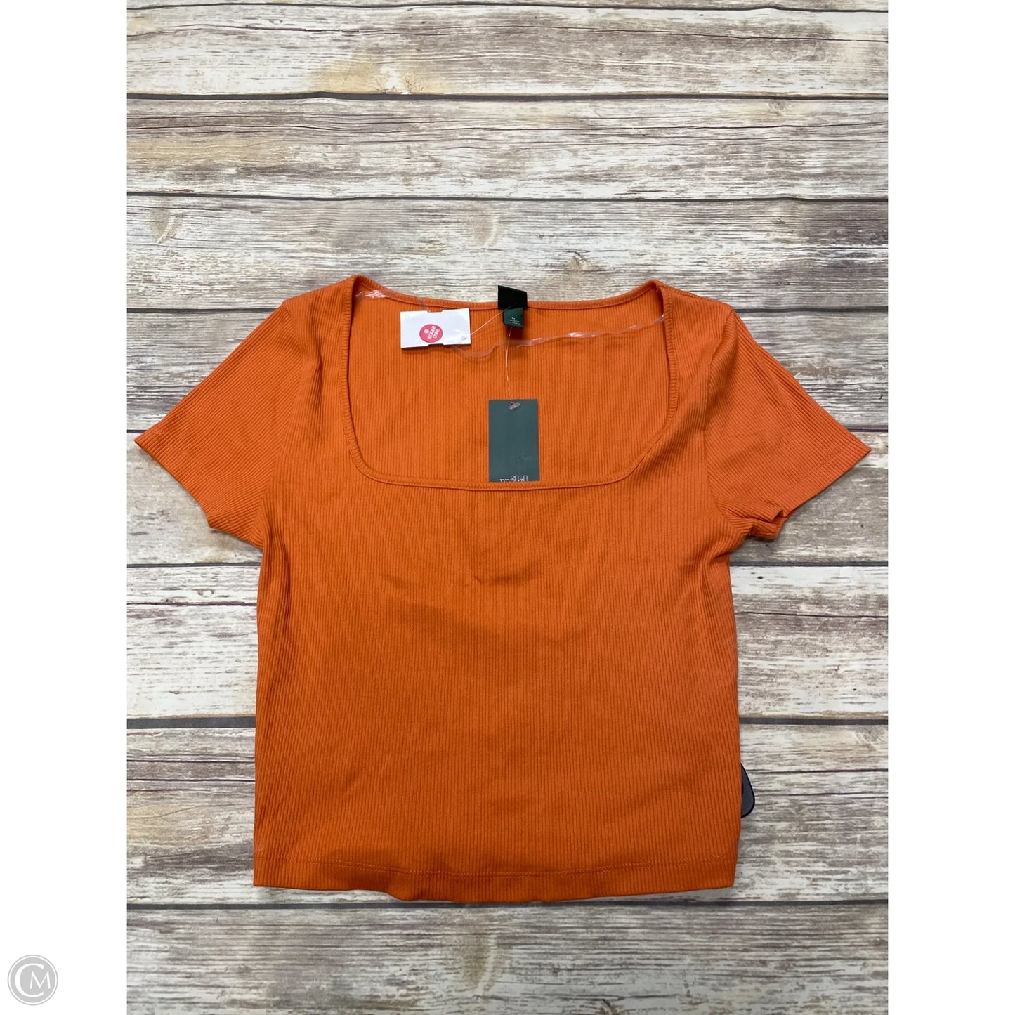 Top Short Sleeve By Wild Fable In Orange, Size: M