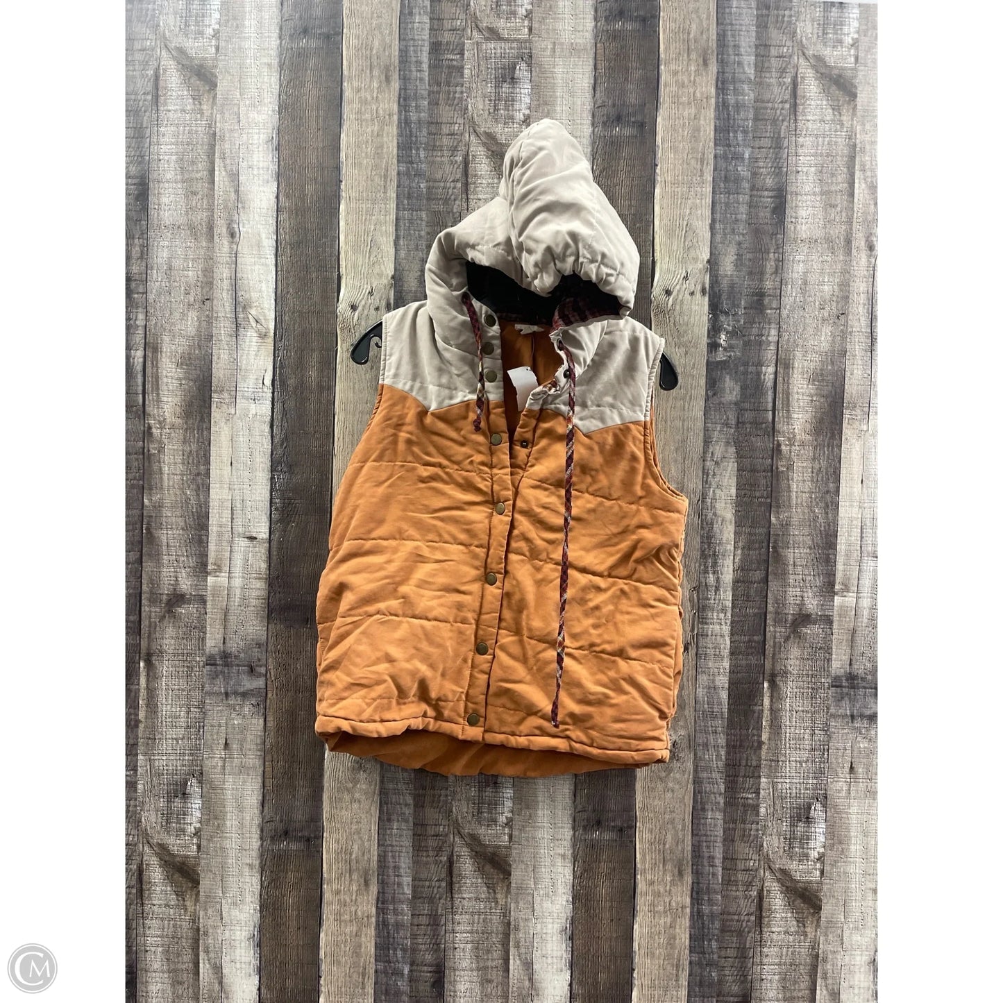 Vest Puffer & Quilted By Hem & Thread In Multi-colored, Size: S