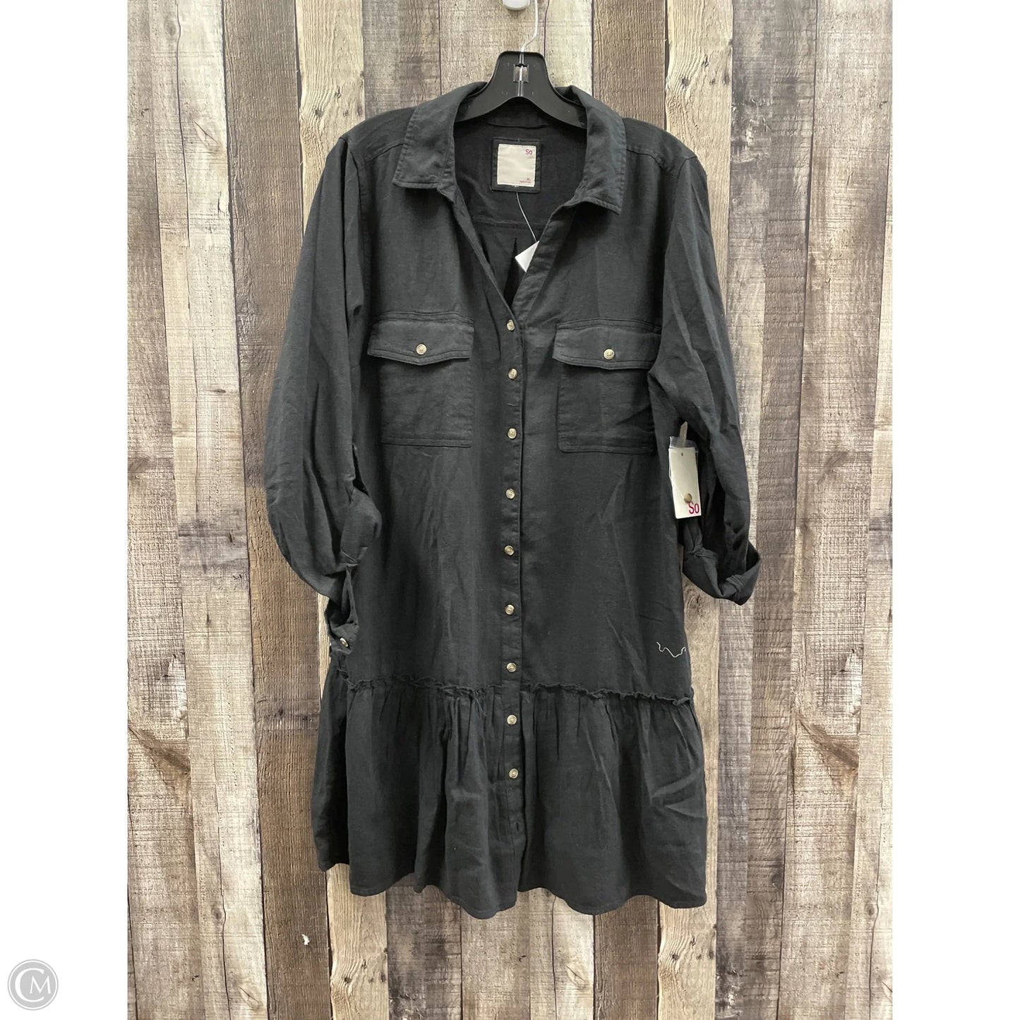 Dress Casual Midi By So In Black, Size: Xl