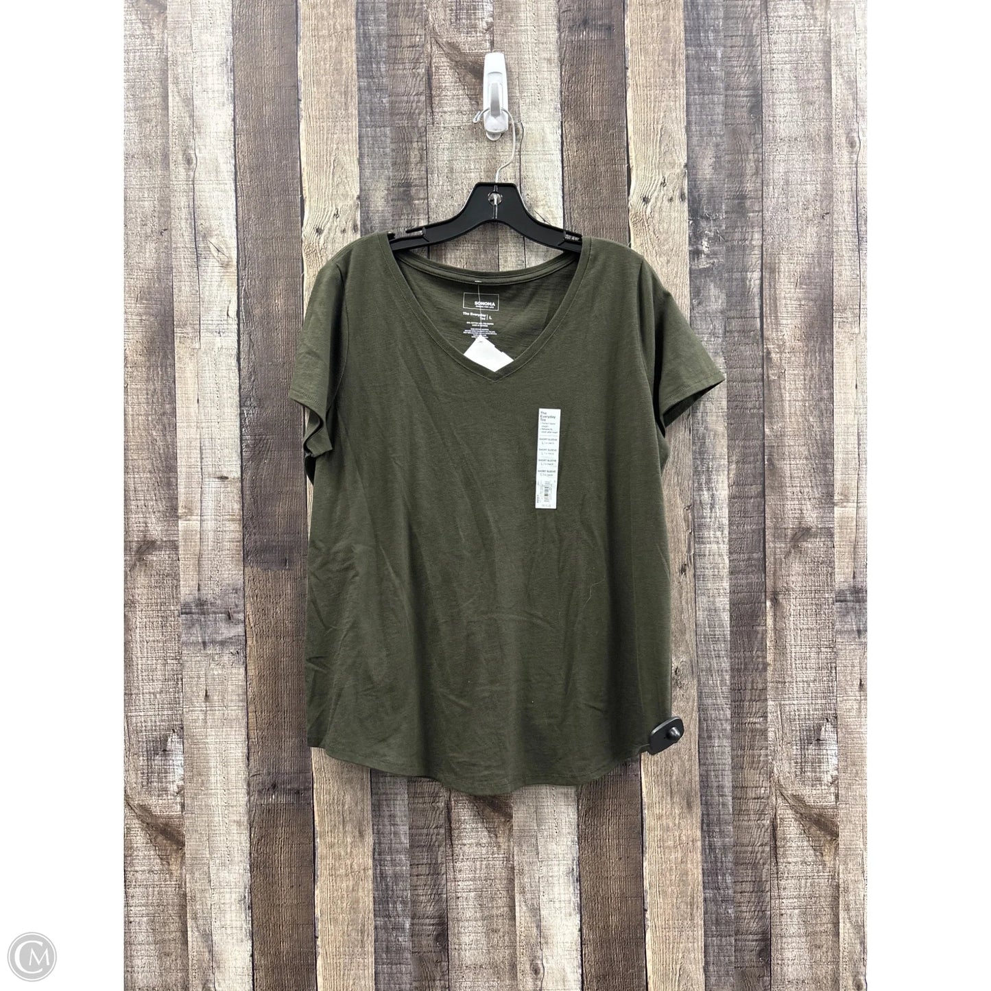 Top Short Sleeve Basic By Sonoma In Green, Size: L