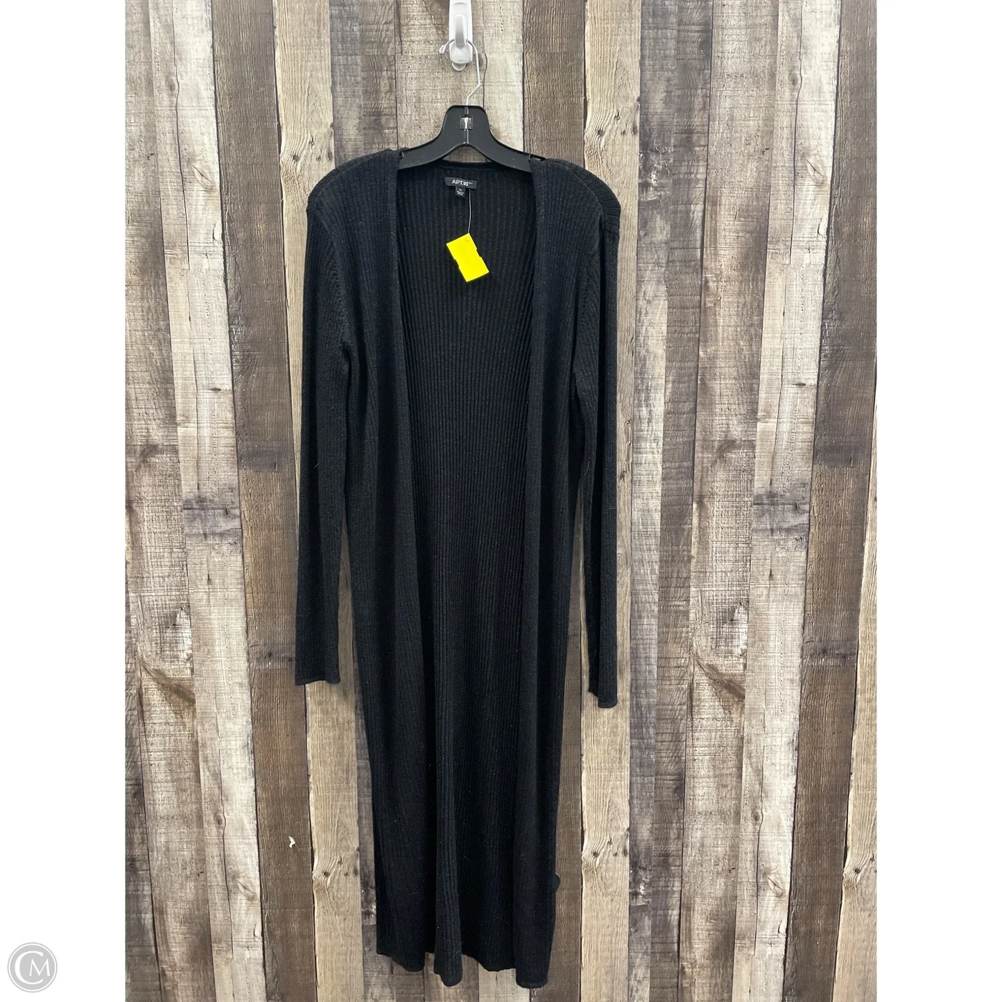 Sweater Cardigan By Apt 9 In Black, Size: Xl