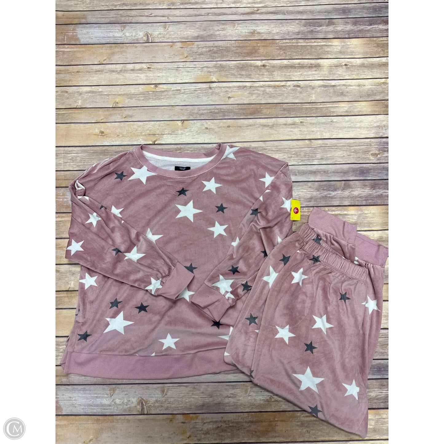 Pants Set 2pc By Simply Vera In Pink, Size: Xxl