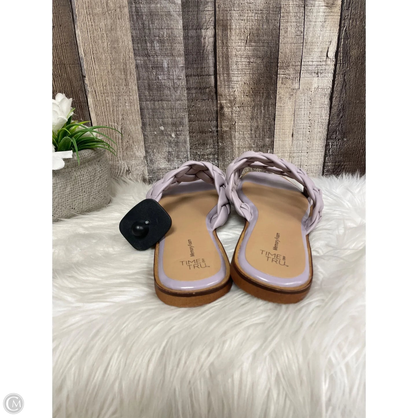 Sandals Flats By Time And Tru In Purple, Size: 10