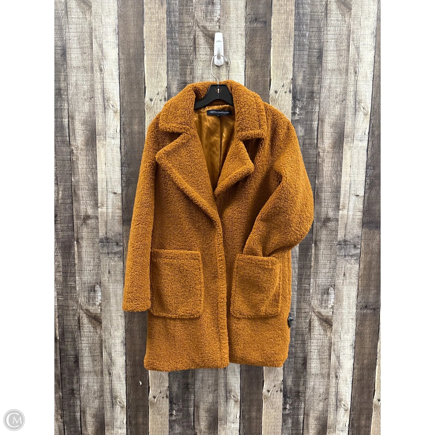 Coat Faux Fur & Sherpa By French Connection In Bronze, Size: S