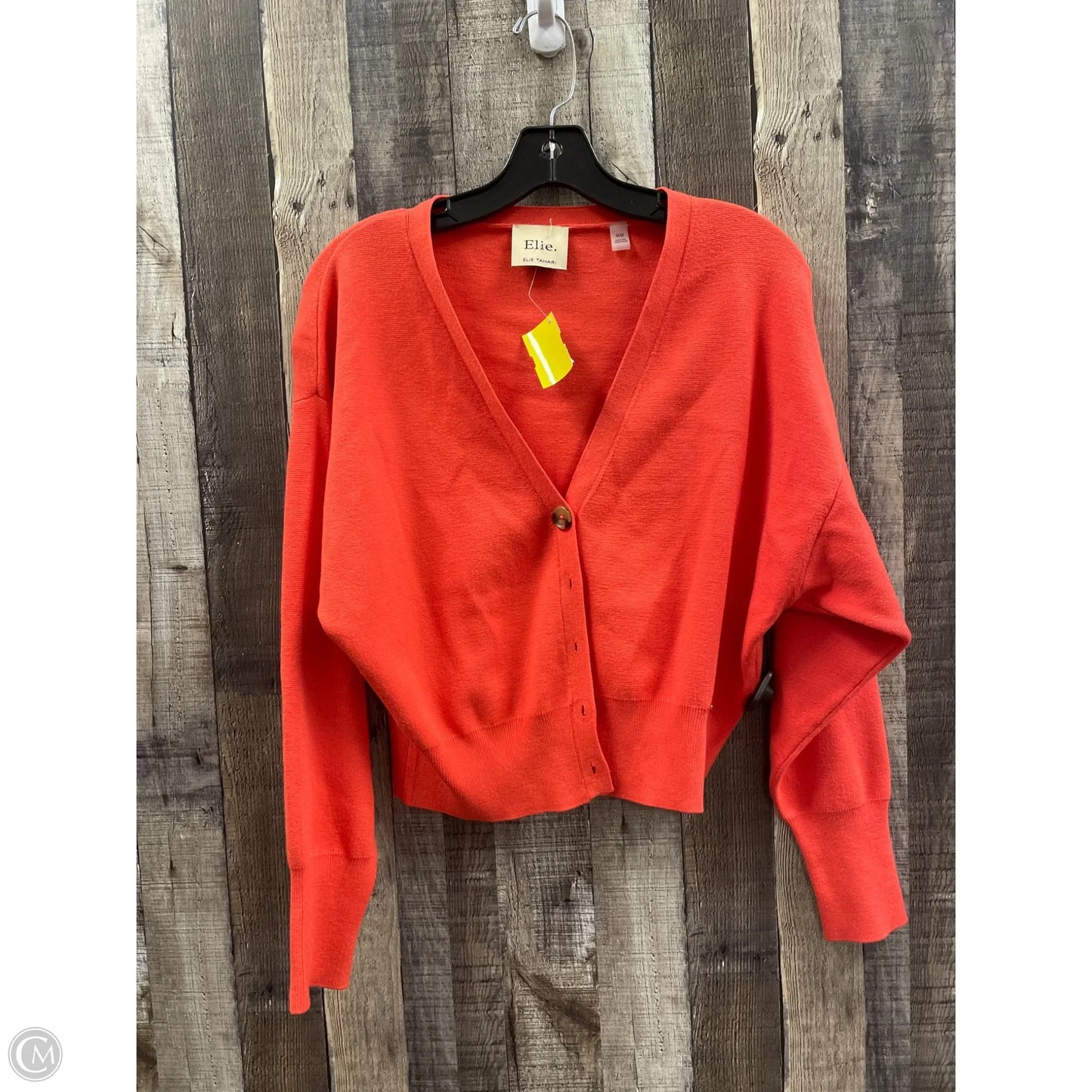 Sweater Cardigan By Elie Tahari In Orange, Size: S