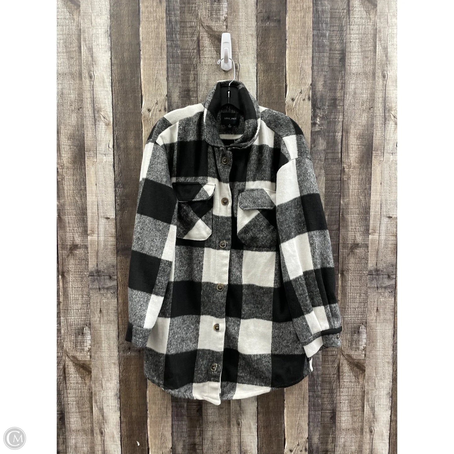 Jacket Other By Love Tree In Black & White, Size: S