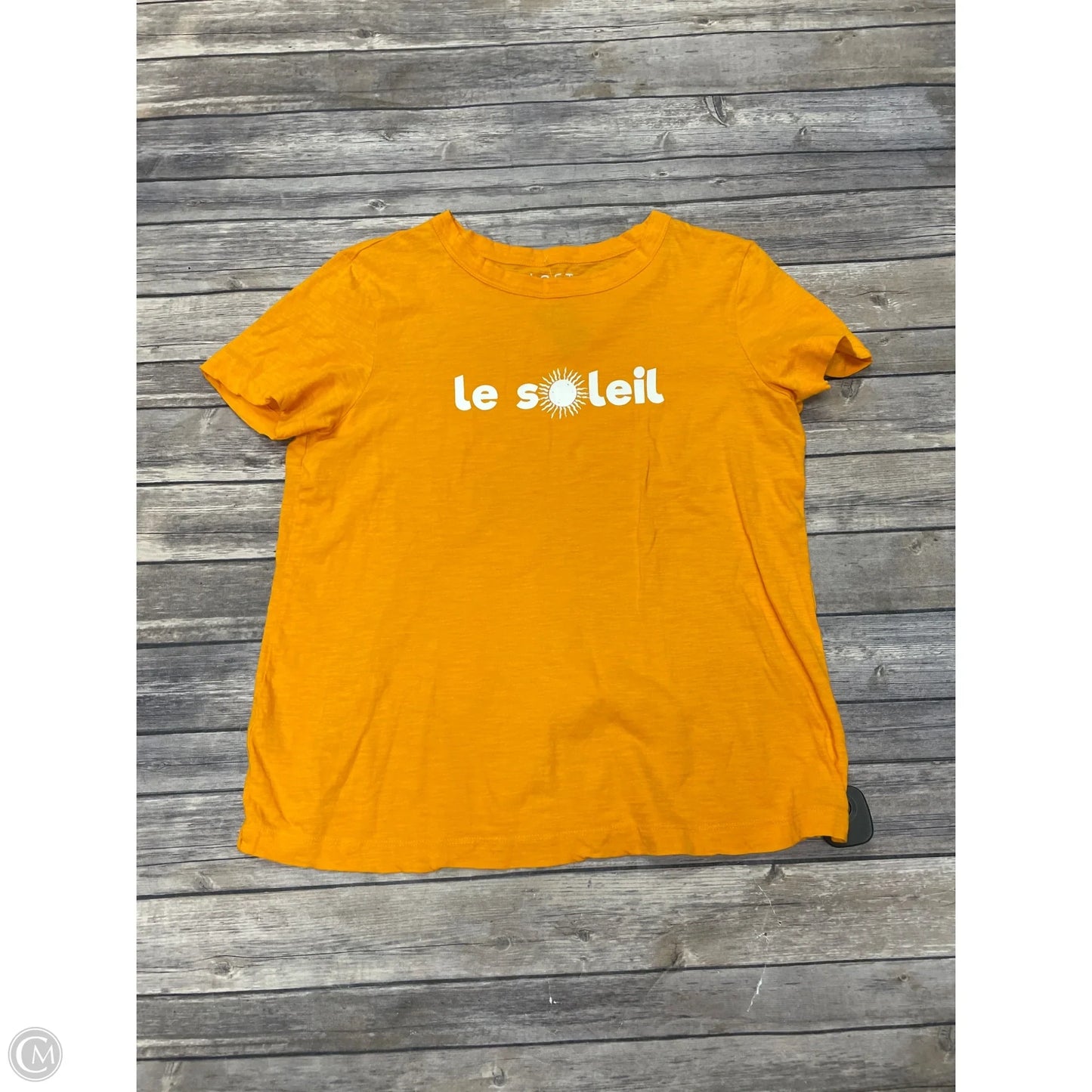 Top Short Sleeve By Loft In Orange, Size: S